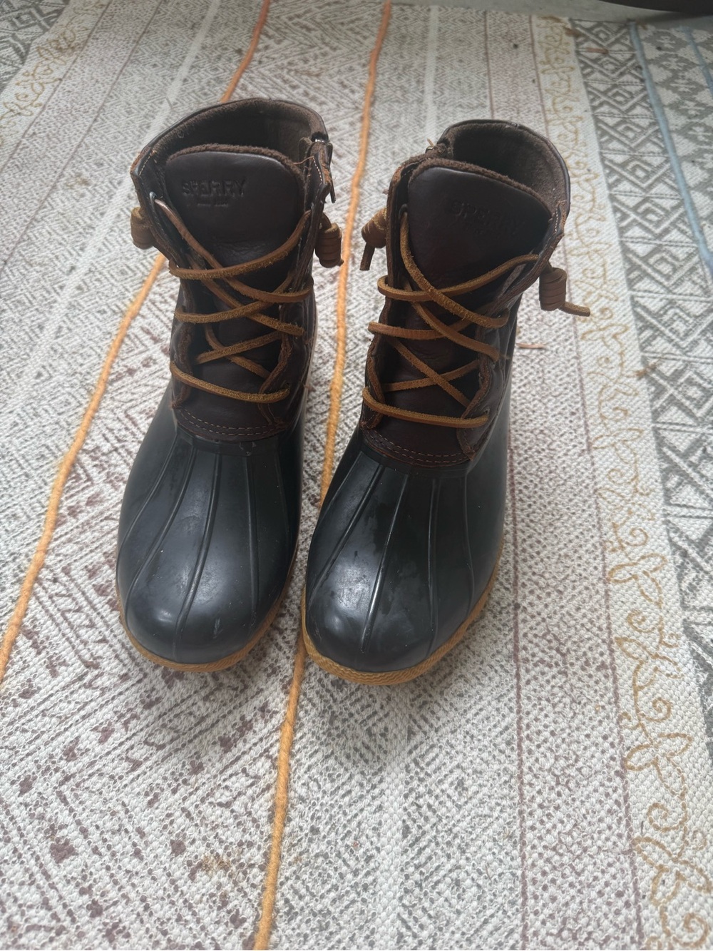 Sperry Two-Tone Lace-Up Waterproof Boots